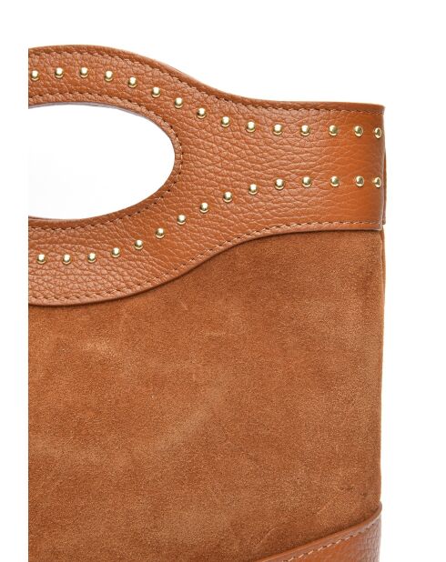 Borsa Luna Cognac in pelle - 16x24x7,5 cm