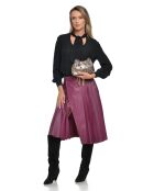 Anita Bronze Schultertasche aus Leder - 14x22x6 cm