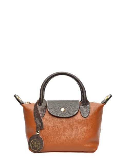 Marlene Cognac leren handtas - 13x22x8,5 cm