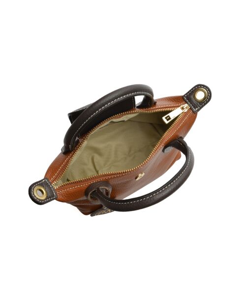 Marlene Cognac leren handtas - 13x22x8,5 cm