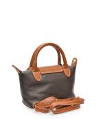 Donkerbruine leren handtas van Marlene - 13x22x8,5 cm