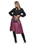 Donkerbruine leren handtas van Marlene - 13x22x8,5 cm