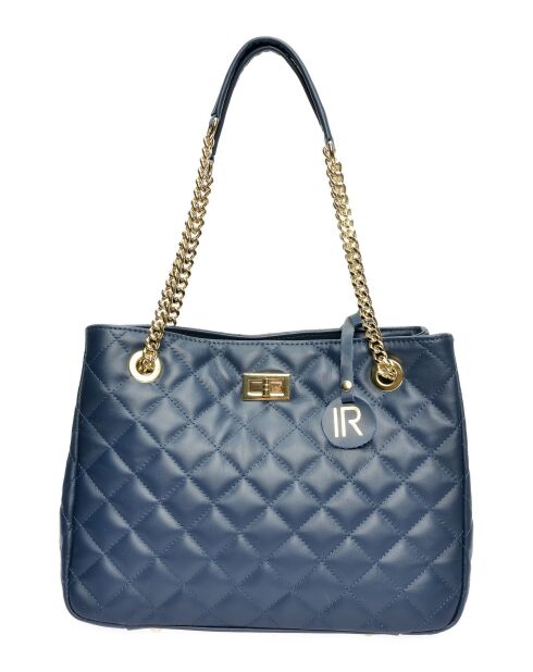 Borsa a tracolla Victoria in pelle blu - 26x33x15cm