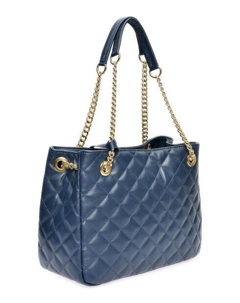 Borsa a tracolla Victoria in pelle blu - 26x33x15cm