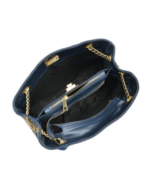 Borsa a tracolla Victoria in pelle blu - 26x33x15cm