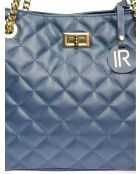 Borsa a tracolla Victoria in pelle blu - 26x33x15cm