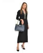 Borsa a tracolla Victoria in pelle blu - 26x33x15cm