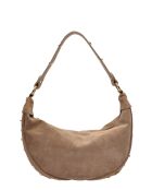 Giulia blauwe fluwelen leren schoudertas - 16x27x7,5 cm