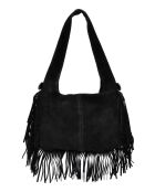 Miracle zwarte leren hobotas - 21x31,5 cm