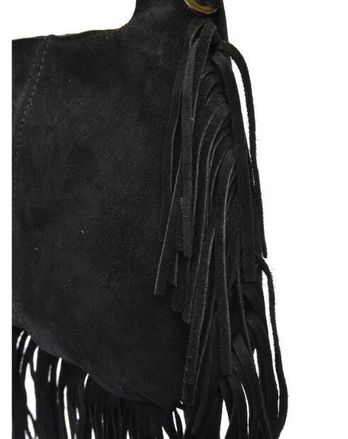 Miracle zwarte leren hobotas - 21x31,5 cm