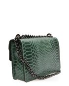 Baleyse grüne Schultertasche aus Leder - 15x20x5 cm