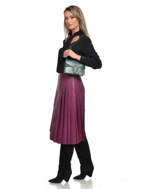 Baleyse grüne Schultertasche aus Leder - 15x20x5 cm