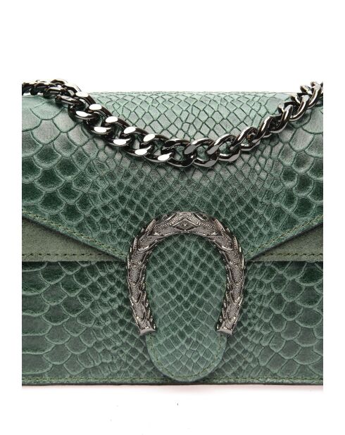 Baleyse grüne Schultertasche aus Leder - 15x20x5 cm