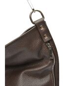 Maggie Maaron Donkere leren schoudertas - 30x37x10,5 cm