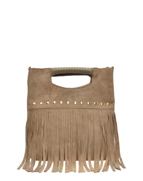 Eleonora Boue Handtasche aus Veloursleder, 24,5 x 27,5 x 7 cm