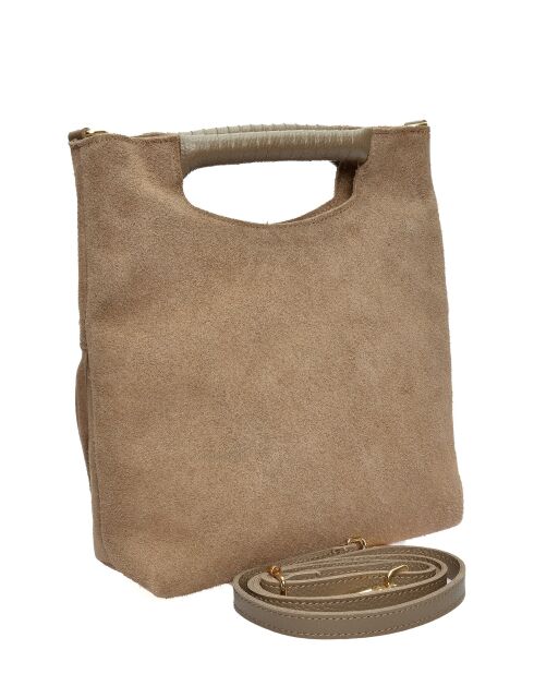 Eleonora Boue Handtasche aus Veloursleder, 24,5 x 27,5 x 7 cm
