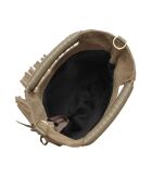 Eleonora blauwe fluwelen leren handtas - 24,5x27,5x7 cm