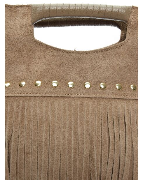 Eleonora Boue Handtasche aus Veloursleder, 24,5 x 27,5 x 7 cm