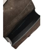 Baleyse Schultertasche aus dunkelbraunem Leder - 15x20x5 cm