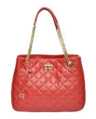 Victoria rode leren schoudertas - 26x33x15cm