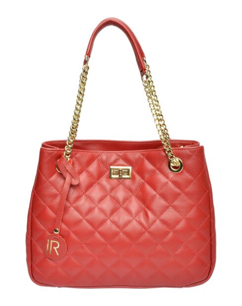 Victoria rode leren schoudertas - 26x33x15cm