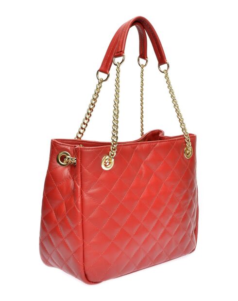 Victoria rode leren schoudertas - 26x33x15cm