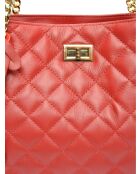 Victoria rode leren schoudertas - 26x33x15cm