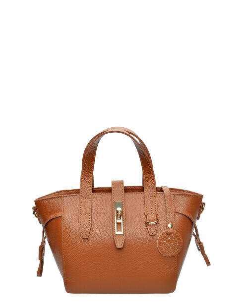 Amelia Cognac leren handtas - 20x25x11 cm
