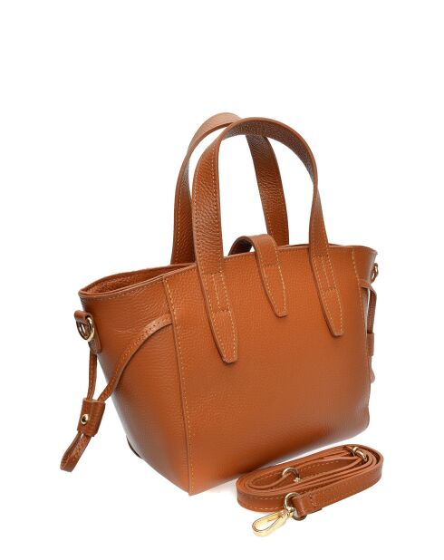 Amelia Cognac leren handtas - 20x25x11 cm