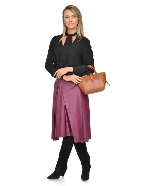 Amelia Cognac leren handtas - 20x25x11 cm