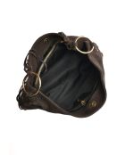 Armel Vegas Schultertasche aus Veloursleder Dunkelbraun - 24,5 x 40,5 cm