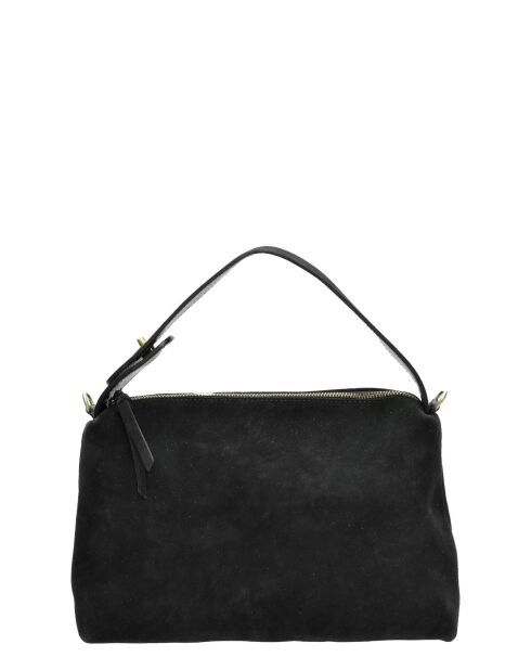 Esperençia Handtasche aus schwarzem Samtleder - 21x30x9,5 cm