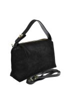 Esperençia Handtasche aus schwarzem Samtleder - 21x30x9,5 cm