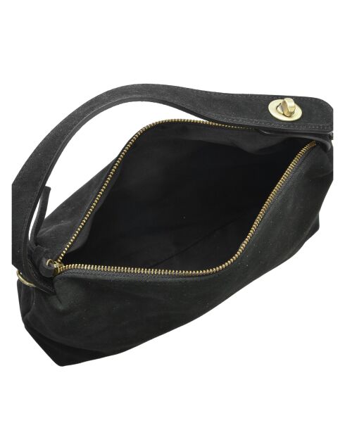 Esperençia Handtasche aus schwarzem Samtleder - 21x30x9,5 cm