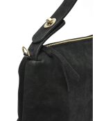 Esperençia Handtasche aus schwarzem Samtleder - 21x30x9,5 cm