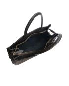 Bella donkerbruine leren draagtas - 28,5x38x12 cm