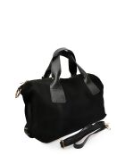 Alessia zwarte fluwelen leren handtas - 28x42x15,5 cm