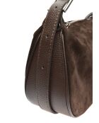 Dunkelbraune Handtasche aus Milano-Samt -14x22x6 cm