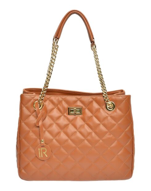 Victoria Cognac leren schoudertas - 26x33x15cm