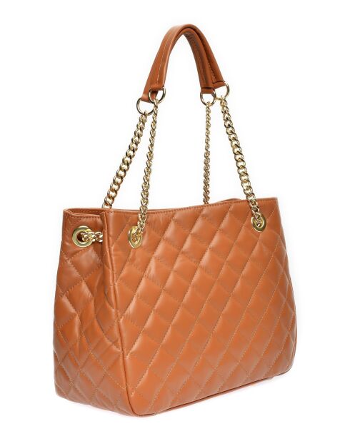 Victoria Cognac leren schoudertas - 26x33x15cm