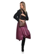 Elvi Beuteltasche aus Leder in Schokoladenbraun - 19x21,5x10,5 cm