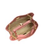 Victoria roze leren schoudertas - 26x33x15cm