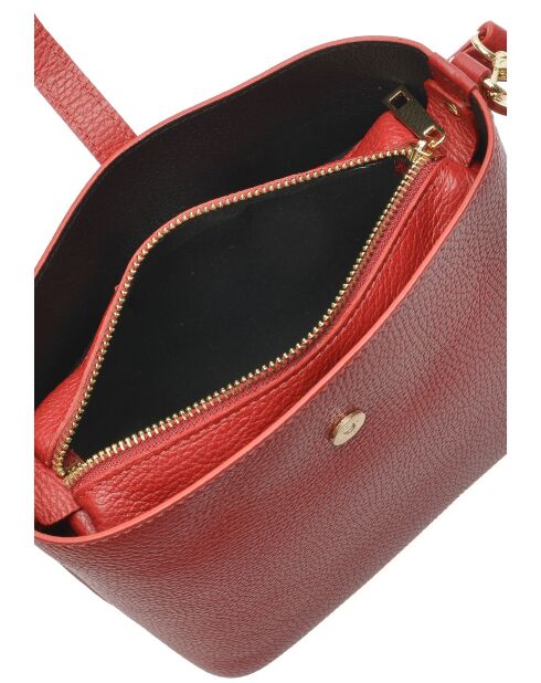 Elvi Beuteltasche aus Leder, 19 x 21,5 x 10,5 cm, Rot
