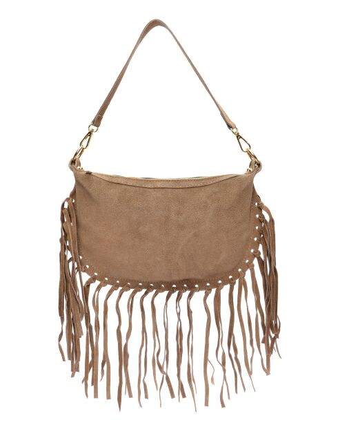 Emilia Blauwe leren schoudertas - 20x31,5 cm