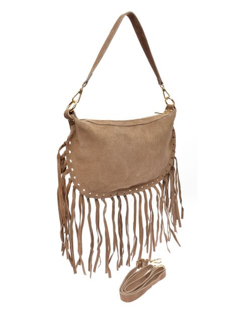 Emilia Blauwe leren schoudertas - 20x31,5 cm