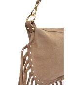 Emilia Blauwe leren schoudertas - 20x31,5 cm