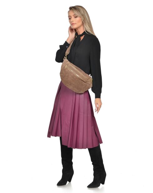 Camela Mud Schultertasche aus Leder - 19x31 cm