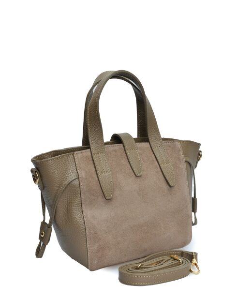 Olivia Boue Tragetasche aus Leder, 20,5 x 24 x 7 cm