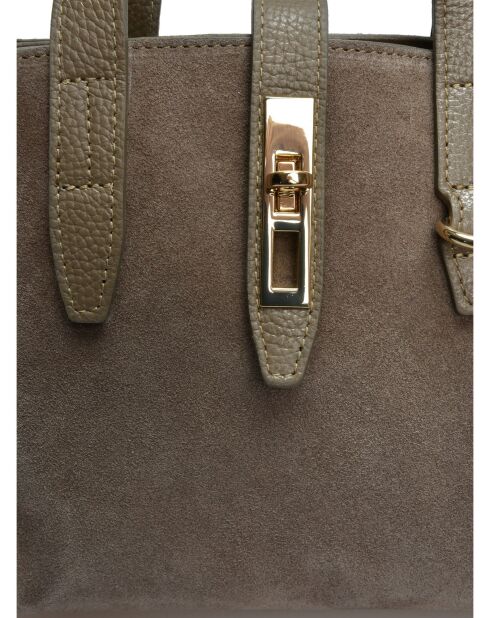 Olivia Boue Tragetasche aus Leder, 20,5 x 24 x 7 cm