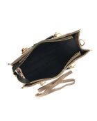 Cyrah blauwe fluwelen leren handtas - 28,5x29,5x12 cm